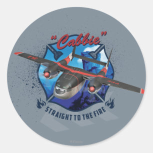 Sticker Rond Directement Au Feu