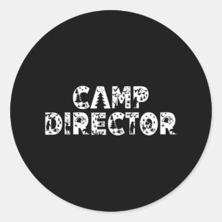Sticker Rond Directeur du camp personnel de camping organisateu