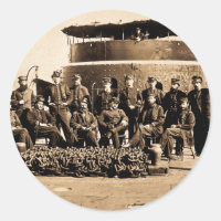 Dirigeants sur la plate-forme de la guerre civile
