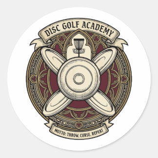Sticker Rond Disc Golf Academy Crest