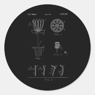 Sticker Rond Disc Golf Basket Target Patent Design - Frolf 