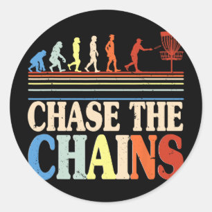Sticker Rond Disc Golf Poursuite des Chaînes 
