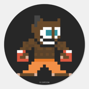 Sticker Rond disc-jockey à 8 bits