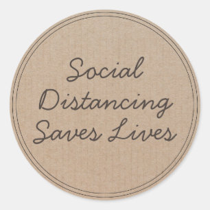 Sticker Rond Discessions sociales Sauver des vies   Restez à la
