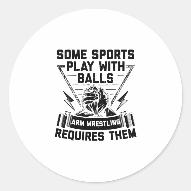 Sticker Rond Discours de lutte contre les bras | Entraînement s (Devant)