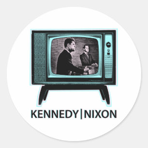 Sticker Rond Discussion 1960 de Kennedy Nixon