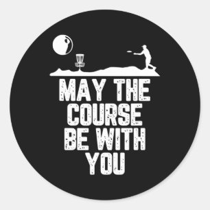 Sticker Rond Disk Golf Peut Être Avec Vous