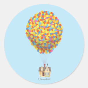 Sticker Rond Disney Pixar UP   Balloon House Pastel