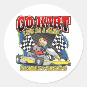 Sticker Rond Disparaissent la vie de kart