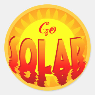 Sticker Rond Disparaissent l'autocollant solaire de slogan