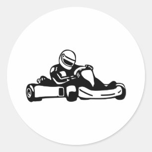 Sticker Rond Disparaissent l'emballage de kart