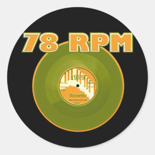 Sticker Rond Disque 1929 de 78 t/mn