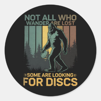Sticker Rond Disque de golf Sasquatch Bigfoot joueur de disque