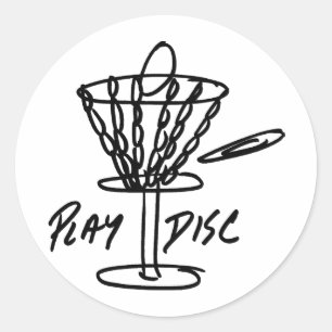 Sticker Rond Disque Golf Discetch Classic