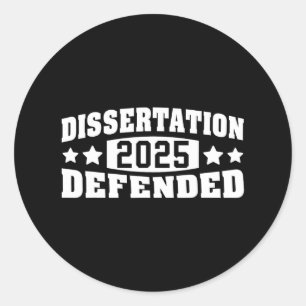 Sticker Rond Dissertation défendue Doctorat de doctorat de doct