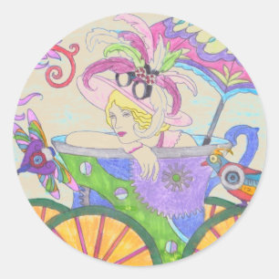 Sticker Rond Distributeur de savon Steampunk 8 et porteur de br