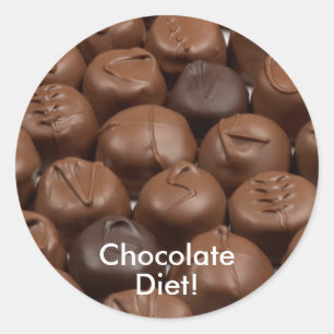 Sticker Rond Dites-le avec du chocolat !
