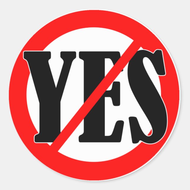 Sticker Rond Dites non (Devant)