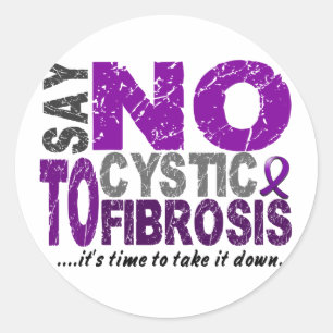 Sticker Rond Dites NON à la mucoviscidose 1