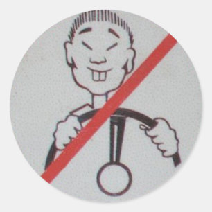 Sticker Rond Dites simplement non