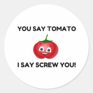 Sticker Rond Dites Tomate