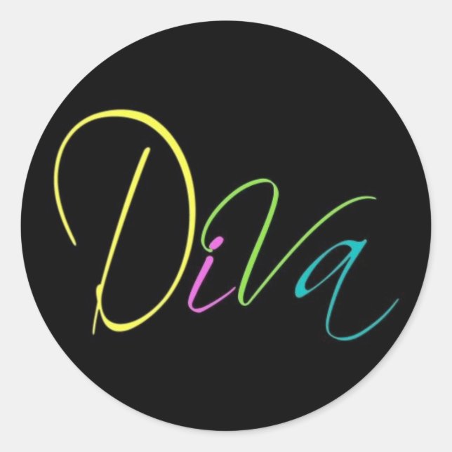 Sticker Rond "Diva" (Devant)