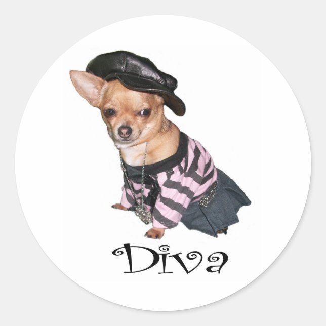 Sticker Rond Diva (Devant)