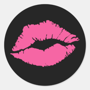 Sticker Rond "Diva Lips"