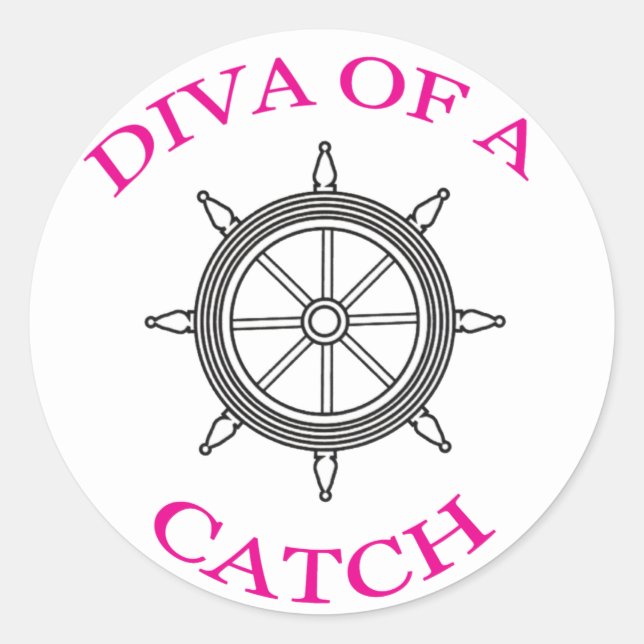 Sticker Rond "Diva of a Catch" (Devant)