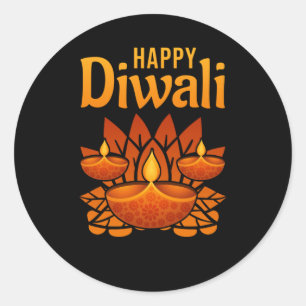 Sticker Rond Diwali Happy Diwali