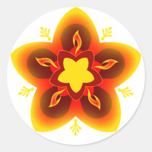 Sticker Rond diwali rangoli