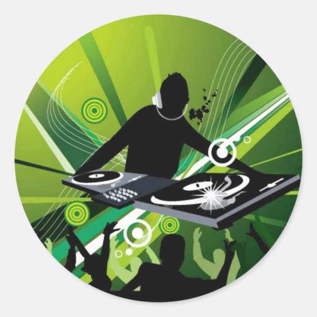 Sticker Rond dj-3 (Devant)