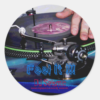 Sticker Rond DJ Seismic - Sentez-Le !
