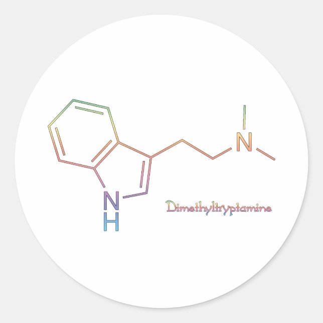 Sticker Rond DMT arc-en-ciel (Devant)