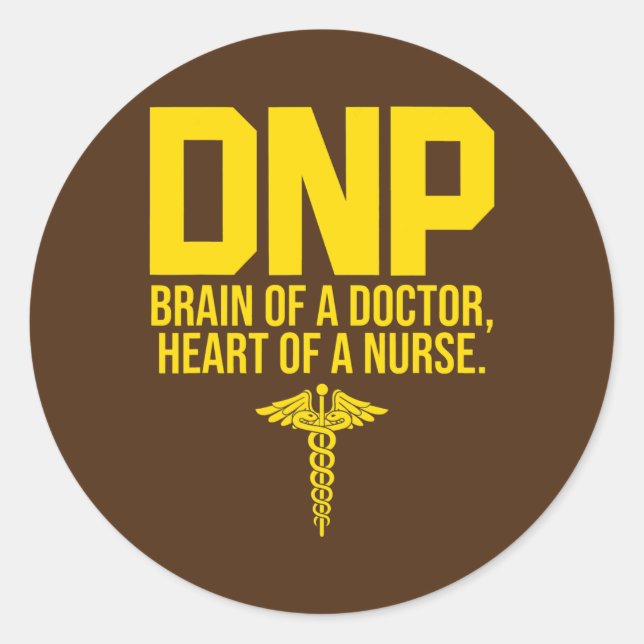 Sticker Rond DNP Médecin de la pratique en soins infirmiers Cer (Devant)