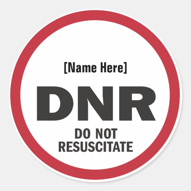 Sticker Rond DNR ne réutilise pas l'autocollant (Devant)