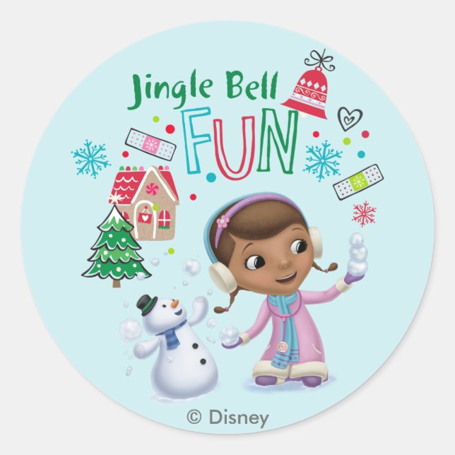 Sticker Rond Doc McStuffins | Jingle Bell Fun (Devant)