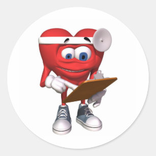 Sticker Rond Docteur en coeur Médicale mou