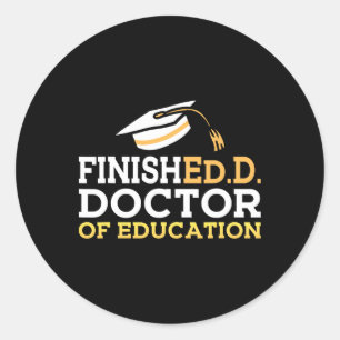 Sticker Rond Docteur En Éducation Doctorat Diplôme De Doctorat