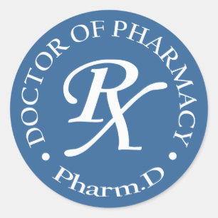 Sticker Rond Docteur en pharmacie
