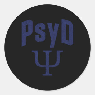 Sticker Rond Docteur En Psychologie Psychologie Psychologue Étu