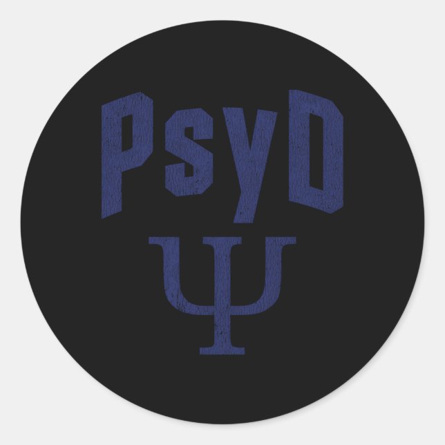 Sticker Rond Docteur En Psychologie Psychologie Psychologue Étu (Devant)