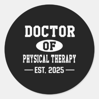 Sticker Rond Docteur En Thérapie Physique Est 2025 Dpt Diplômé 