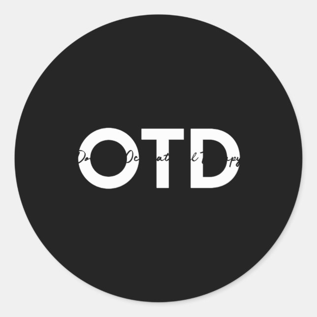 Sticker Rond Docteur En Thérapie Professionnelle Otd (Devant)