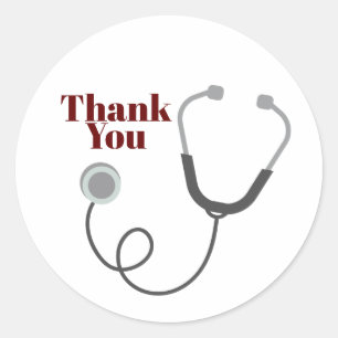 Sticker Rond Docteur, Infirmière, Médicale merci