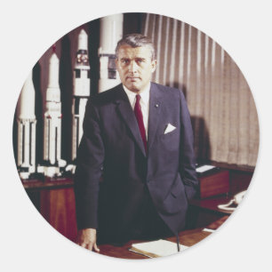 Sticker Rond Docteur Wernher von Braun Portrait