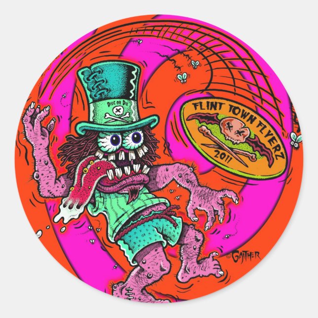 Sticker Rond DOD - Disk Golf (Devant)