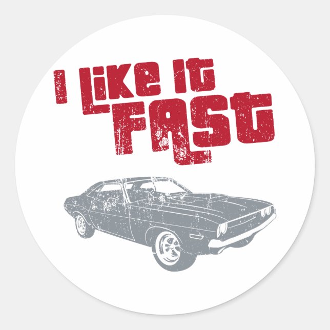 Sticker Rond Dodge Challenger 1970 (Devant)