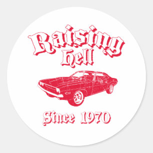 Sticker Rond Dodge Challenger 1970