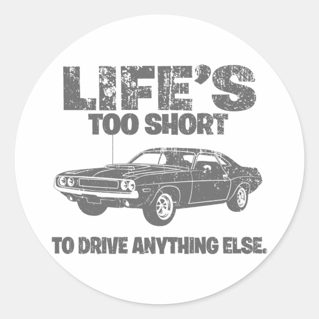 Sticker Rond Dodge Hemi Challenger 1970 (Devant)